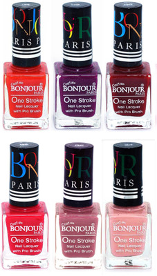 Bonjour Paris Candy Color Long Lasting Nail paint For Teen Girls Women Nail Polish set A 12 Red-Plum-Dark Red-Pink-Mauve-Nude(Pack of 6)
Bonjour Paris Candy Color Long Lasting Nail paint For Teen Girls Women Nail Polish set A 12 Red-Plum-Dark Red-Pink-Mauve-Nude(Pack of 6)