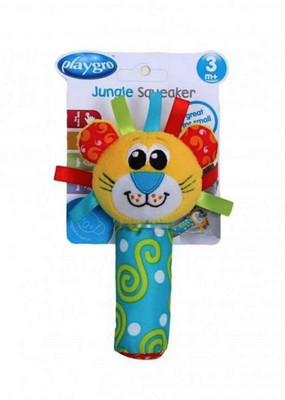 Playgro Jungle Squeaker Lion Soft Toy - 9 cm(Yellow)