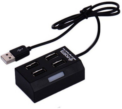 Freya USB 2.0 USB HUB 4 PORT MULTIPURPOSE USB Adapter(Black)