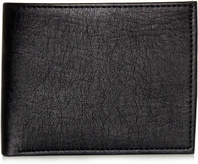 Wildland Men Black Artificial Leather Wallet(5 Card Slots)