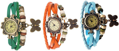 OpenDeal Stylish Leather Butterfly New Fashion BD0099 Watch - For Women