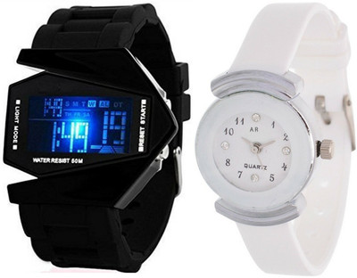 AR Sales Rkt-G25 Designer Combo Of 2 Watch - For Men & Women
