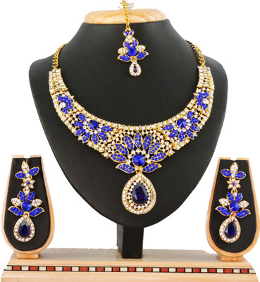 Vatsalya Creation Alloy Jewel Set(Blue)