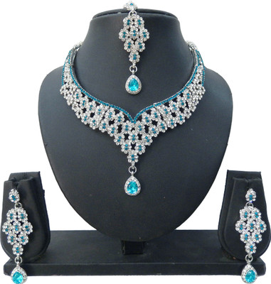 Shree Bhawani Art Jewellery Alloy Jewel Set(Blue)