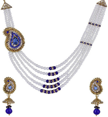 Jewels Capital Alloy Jewel Set(Gold, White, Blue)