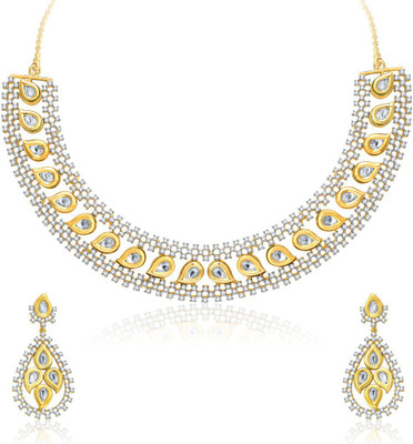 Sukkhi Alloy Jewel Set(Gold, White)