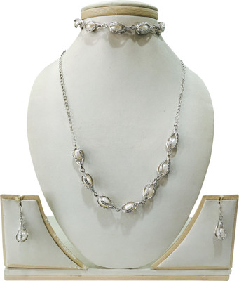 Sri Kapi Pearls Alloy Jewel Set(White)
