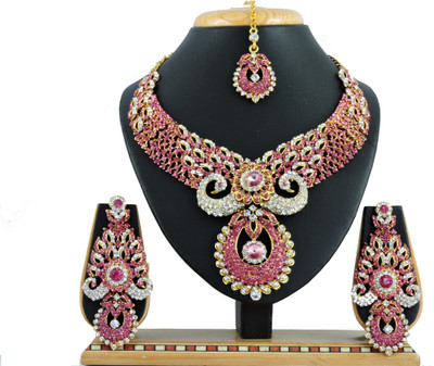 Vatsalya Creation Alloy Jewel Set(Pink)