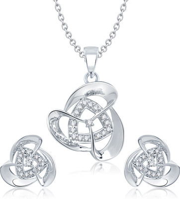 Meenaz Alloy Jewel Set(White)
