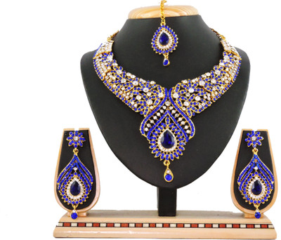 Vatsalya Creation Zinc Jewel Set(Blue)