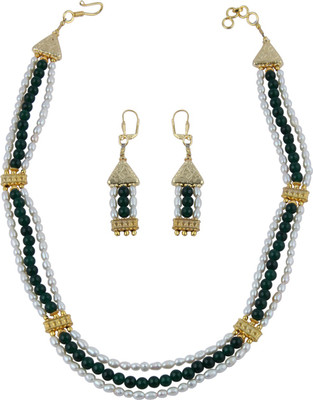 Pearlz Ocean Alloy Jewel Set(Green)