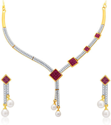 Sukkhi Alloy Jewel Set(Gold, White)