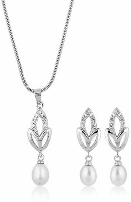 Nisa Pearls & Jewellery Ceramic Jewel Set(Green)