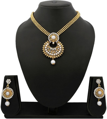 Meenaz Alloy Jewel Set(Gold)