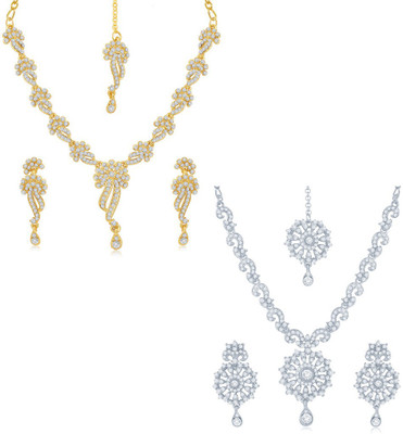 Sukkhi Zinc Jewel Set(Gold, White)