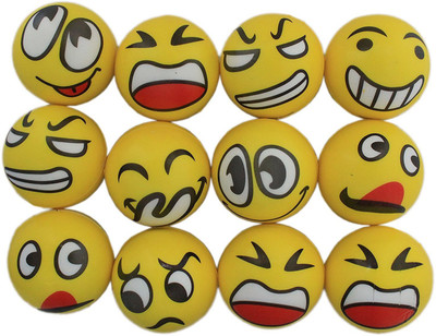 Shrih 12 Yellow Smiley Emoji Face Squeeze Balls - Bouncy Fun, Stress Reliever Fun Play Balls for all ages Foam Ball(Pack of 12, Yellow)
Shrih 12 Yellow Smiley Emoji Face Squeeze Balls - Bouncy Fun, Stress Reliever Fun Play Balls for all ages Foam Ball(Pack of 12, Yellow)