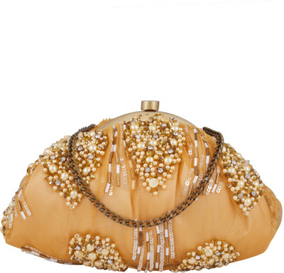 TARUSA Casual Gold Clutch
