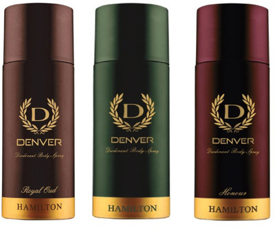 Denver Deodorant Body Spray 165ML Each Combo (Pack of 3) Deodorant Spray - For Men & Women(495 ml, Pack of 3)
Denver Deodorant Body Spray 165ML Each Combo (Pack of 3) Deodorant Spray - For Men & Women(495 ml, Pack of 3)