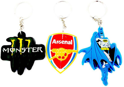 ShopTop Combo of 3 rubber keychain ( Monster, Arsenal and Batman) Key Chain