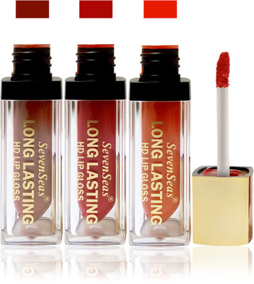 seven Seas Cosmetics Makeup Hd Long Lasting Lady Liquid Matte Lip Gloss Lipstick Fashion Color Brown Marron orange Combo Set 3(brown,maroon,orange, 24 g)
seven Seas Cosmetics Makeup Hd Long Lasting Lady Liquid Matte Lip Gloss Lipstick Fashion Color Brown Marron orange Combo Set 3(brown,maroon,orange, 24 g)