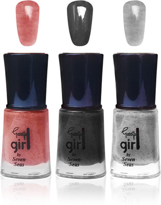 seven seas gossip girl glitter cosmetics makeup nail polish fashion color black silver peach combo set of 3 black,silver,peach(Pack of 3)
seven seas gossip girl glitter cosmetics makeup nail polish fashion color black silver peach combo set of 3 black,silver,peach(Pack of 3)