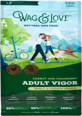 Wag & Love Natural Dry Dog Food for Small & Medium Breed Adults Fruit, Meat, Vegetable 3.5 kg Dry Dog Food(Pack of 7)
Wag & Love Natural Dry Dog Food for Small & Medium Breed Adults Fruit, Meat, Vegetable 3.5 kg Dry Dog Food(Pack of 7)