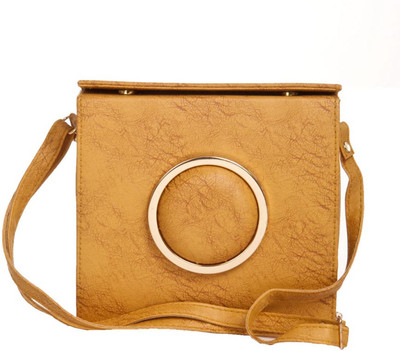 Aliado Women Casual Beige Leatherette Sling Bag