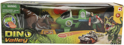 Hamleys Dino Valley Small Dinosaur with Vehicle(Multicolor)