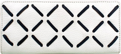 Hidesign Casual White, Blue Clutch, Blue;white