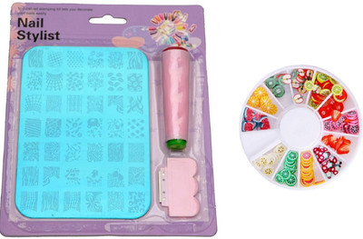 Royalkart Nail Art Stamping kit ( XY12 ) With 3D nail Decoration Clay wheel(Multi Color)
Royalkart Nail Art Stamping kit ( XY12 ) With 3D nail Decoration Clay wheel(Multi Color)