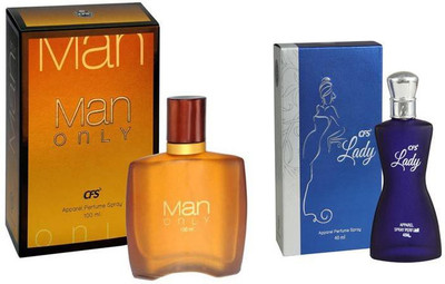 CFS Perfume CFS Man Only Gold Perfume 100 ML + CFS Lady Blue Perfume 40 ML Perfume - 140 ml(For Men & Women)
CFS Perfume CFS Man Only Gold Perfume 100 ML + CFS Lady Blue Perfume 40 ML Perfume - 140 ml(For Men & Women)