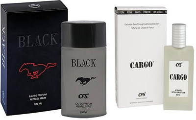 CFS Perfume CFS Black Perfume 100 ML + CFS Cargo White Perfume 40 ML Perfume - 140 ml(For Men & Women)
CFS Perfume CFS Black Perfume 100 ML + CFS Cargo White Perfume 40 ML Perfume - 140 ml(For Men & Women)