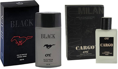 CFS Perfume CFS Black Perfume 100 ML + CFS Cargo Black Perfume 40 ML Perfume - 140 ml(For Men & Women)
CFS Perfume CFS Black Perfume 100 ML + CFS Cargo Black Perfume 40 ML Perfume - 140 ml(For Men & Women)