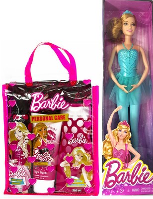 Barbie Trendy Bag (Deo 150ml+Moisturiser 100ml+Shampoo 200ml) with Doll Combo(Pink)
Barbie Trendy Bag (Deo 150ml+Moisturiser 100ml+Shampoo 200ml) with Doll Combo(Pink)