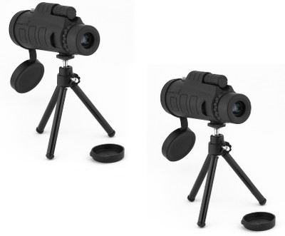 ReTrack SET OF 2PC 40x60mm Night Vision/High Definition/Handheld Hiking Traveling Portable With Mobile Clip And Tripod Monocular(40 mm, Black)
ReTrack SET OF 2PC 40x60mm Night Vision/High Definition/Handheld Hiking Traveling Portable With Mobile Clip And Tripod Monocular(40 mm, Black)