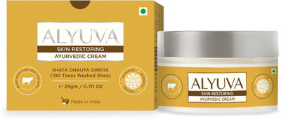 Alyuva Skin Restoring / Skin Repair Ayurvedic Cream - Shata Dhauta Ghrita(25 g)
Alyuva Skin Restoring / Skin Repair Ayurvedic Cream - Shata Dhauta Ghrita(25 g)