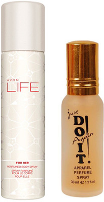 Avon Anew life for her body spray 75 ml (24719) with one do it perfume 30 ml(Set of 2)
Avon Anew life for her body spray 75 ml (24719) with one do it perfume 30 ml(Set of 2)