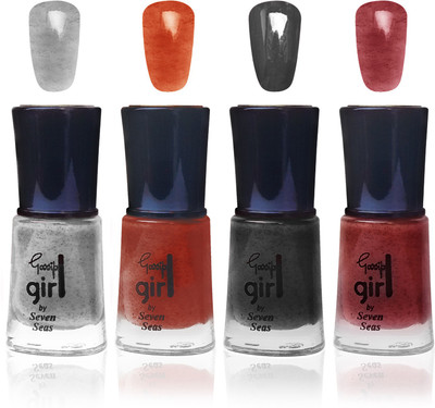 Seven seas cosmetics makeup gossip girl glitter nail polish fashion multicolor 8474 set of 4 silver,orange,black,maroon
Seven seas cosmetics makeup gossip girl glitter nail polish fashion multicolor 8474 set of 4 silver,orange,black,maroon