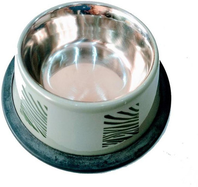 LOVING PETS Round Stainless Steel Pet Bowl(150 ml Green)
