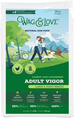Wag & Love Natural Dry Dog Food for Large & Giant Breed Adults Chicken, Fruit, Meat 10 kg Dry Dog Food(Pack of 20)
Wag & Love Natural Dry Dog Food for Large & Giant Breed Adults Chicken, Fruit, Meat 10 kg Dry Dog Food(Pack of 20)