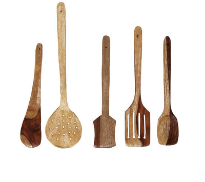 SG Art O Kitchen Wooden Wooden Spoon Set(Pack of 5)