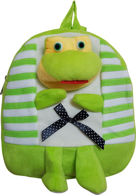 Global Choice Baby Frog Soft Toy Bag for Kids - 12 inch(Green)