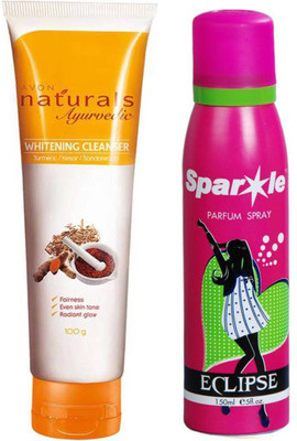 Avon Anew Naturals Ayurvedic Cleanser 100 g (21046) With one sparkle perfume spray 150 ml(Set of 2)
Avon Anew Naturals Ayurvedic Cleanser 100 g (21046) With one sparkle perfume spray 150 ml(Set of 2)