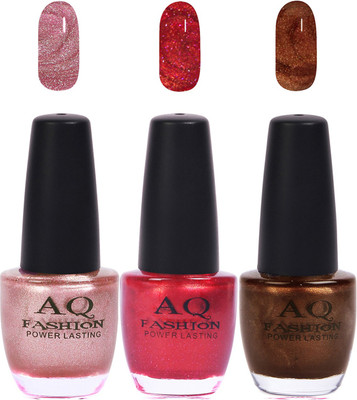 AQ Fashion Funky Vibrant Range of Colors Nail polish Pearl Pink,Redish Shimmer,Copper Brown(Pack of 3)
AQ Fashion Funky Vibrant Range of Colors Nail polish Pearl Pink,Redish Shimmer,Copper Brown(Pack of 3)