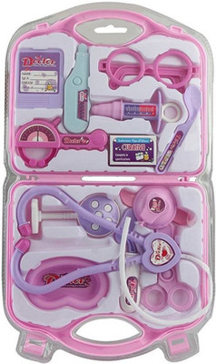 AR Enterprises Medical Suitcase Toy With Medical Equipments For Doctors Dr set (Pink)