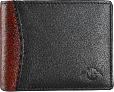 mars radiation Men Black, Brown Genuine Leather Wallet(10 Card Slots)