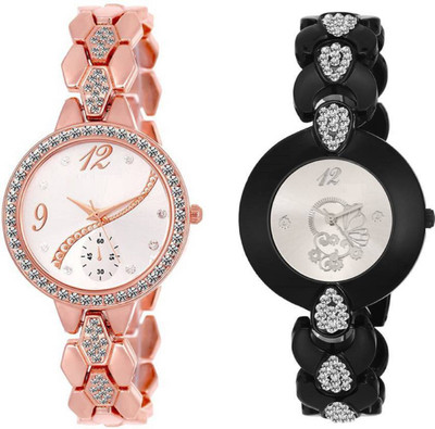 Montres New Arrival Stylish Designer And Fancy Diamond Dial 204 Watch - For Girls