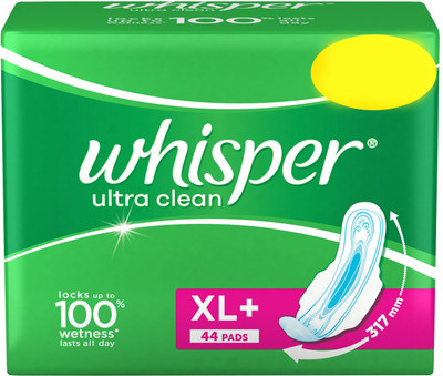Whisper Ultra Sanitary Pad(Pack of 44)