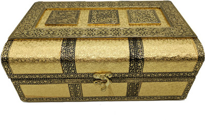 SARANGWARE Wooden Oxidised Golden Color Bangle Box With 2 Rods With Small Mirror, Jewellery Box, Vanity Box, Wedding Gift. Jewellary Vanity Box(Gold)
SARANGWARE Wooden Oxidised Golden Color Bangle Box With 2 Rods With Small Mirror, Jewellery Box, Vanity Box, Wedding Gift. Jewellary Vanity Box(Gold)