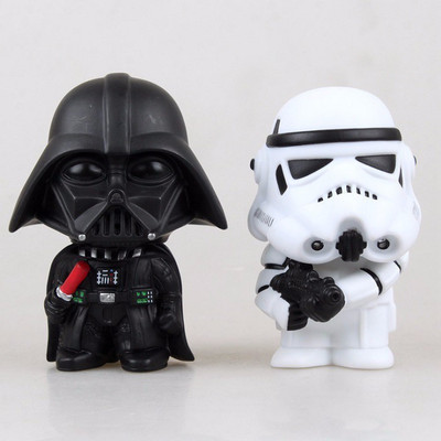 ZenShanti Sith Lord Darth Vader & Storm Trooper Action Figures | Star Wars Collectible(Black, White)